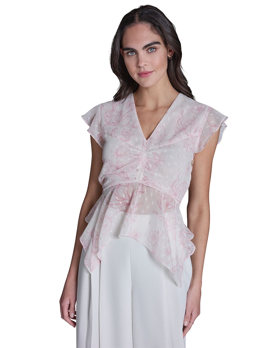 Blusa manga corta para mujer