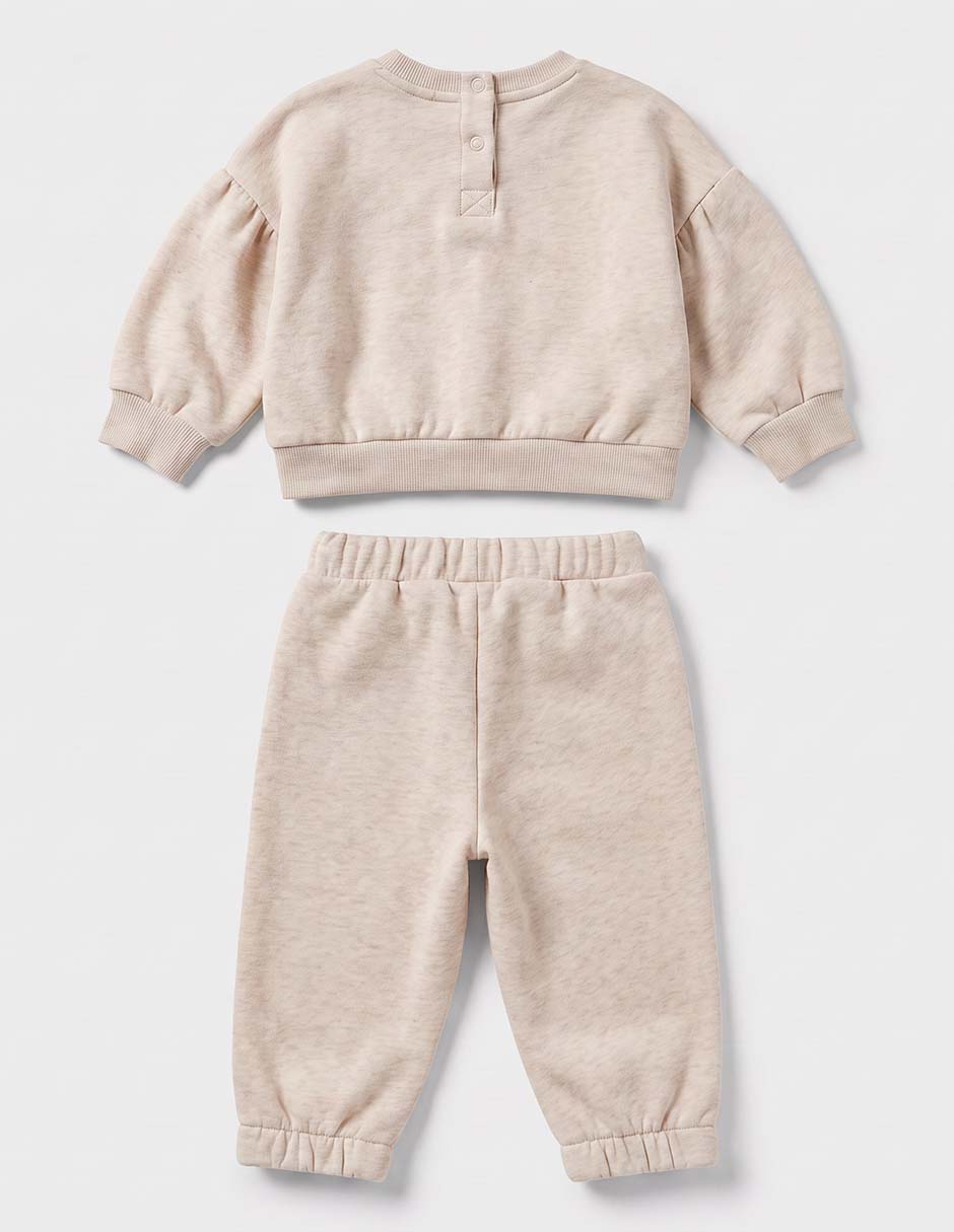 Conjunto pants sudadera de algodón para bebé 3