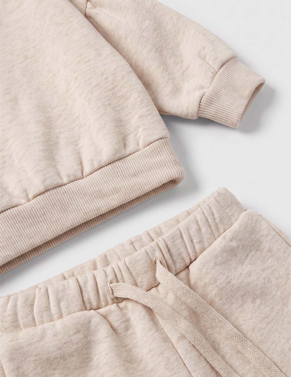 Conjunto pants sudadera de algodón para bebé 4