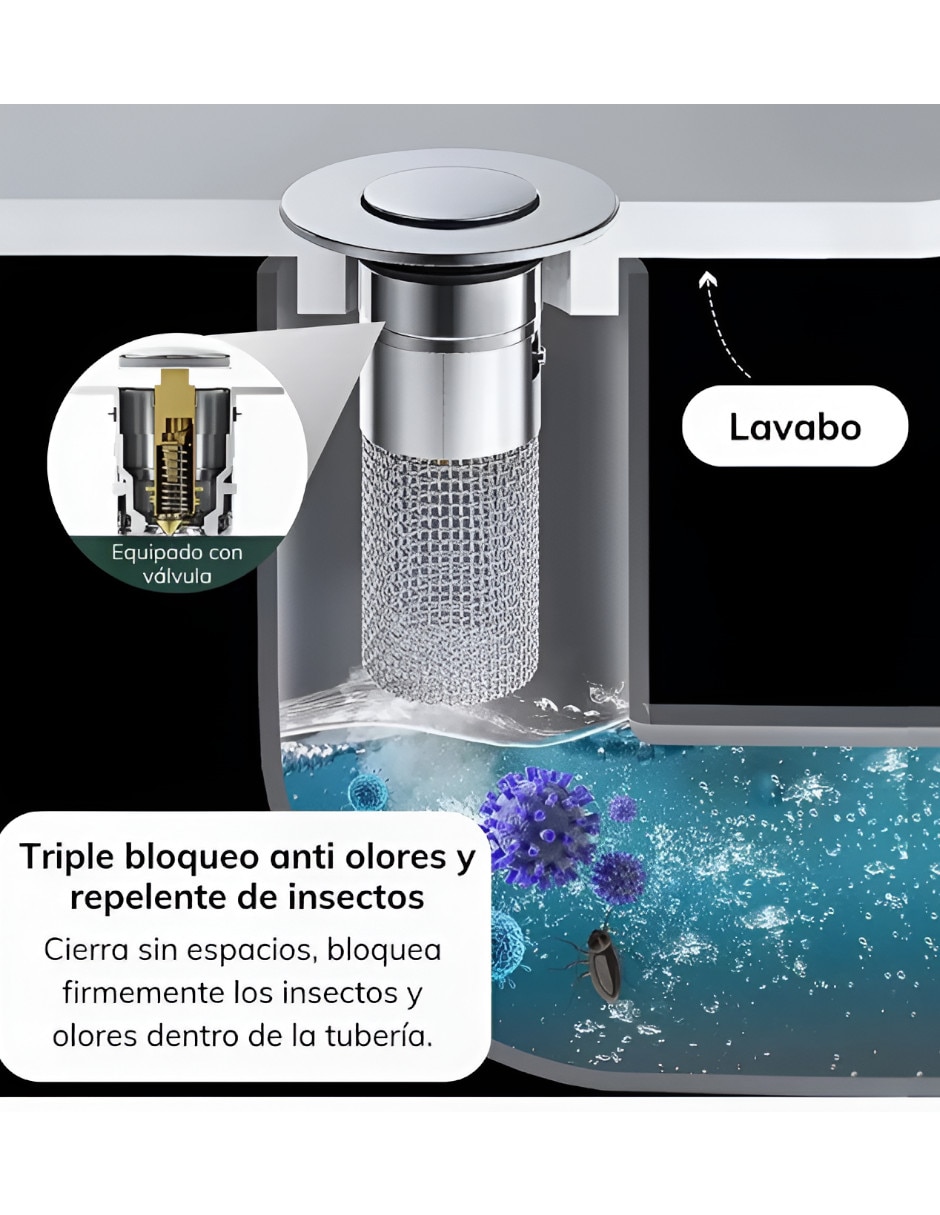 Coladera para tarja Xtelllar de Acero inoxidable Xtllar7658