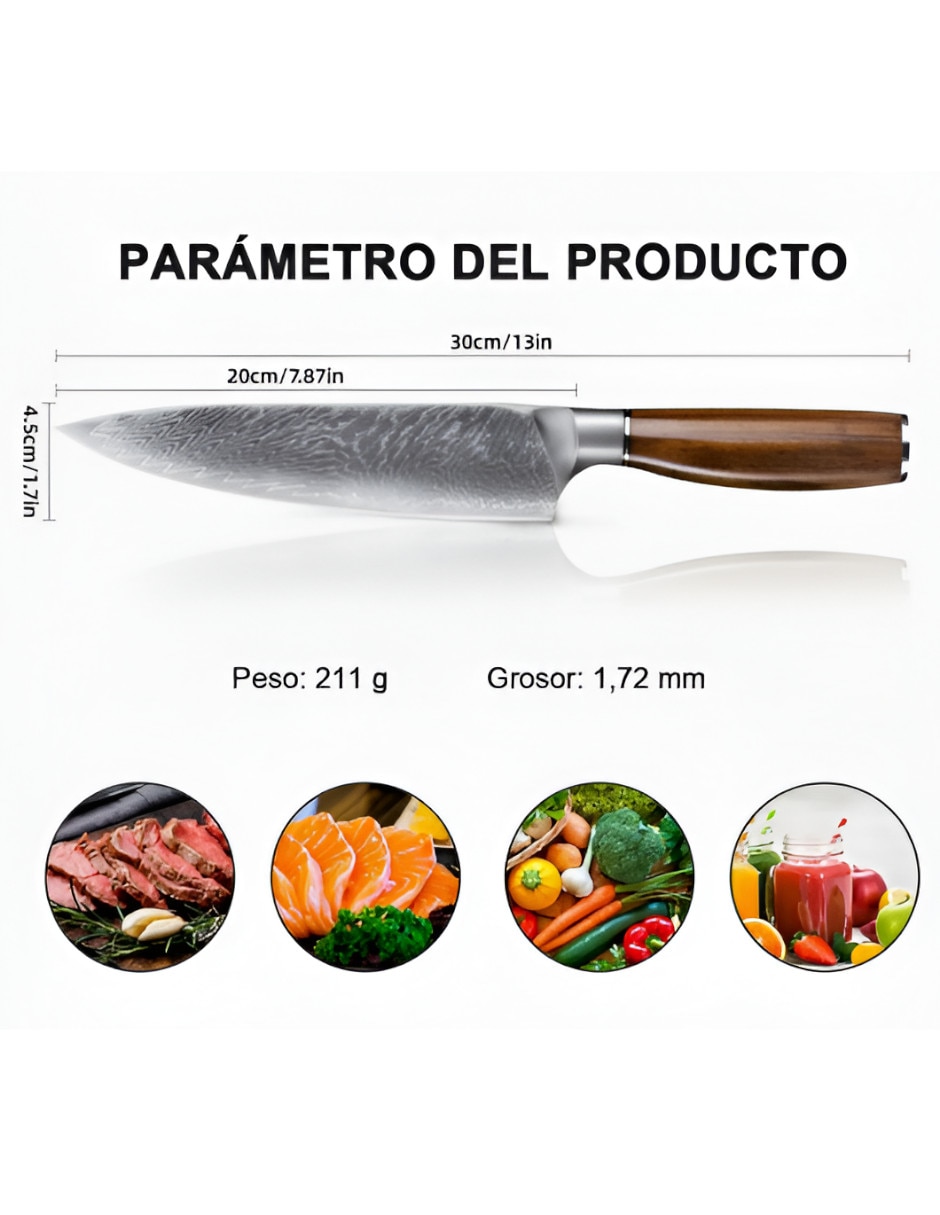 Cuchillo para chef 3 piezas