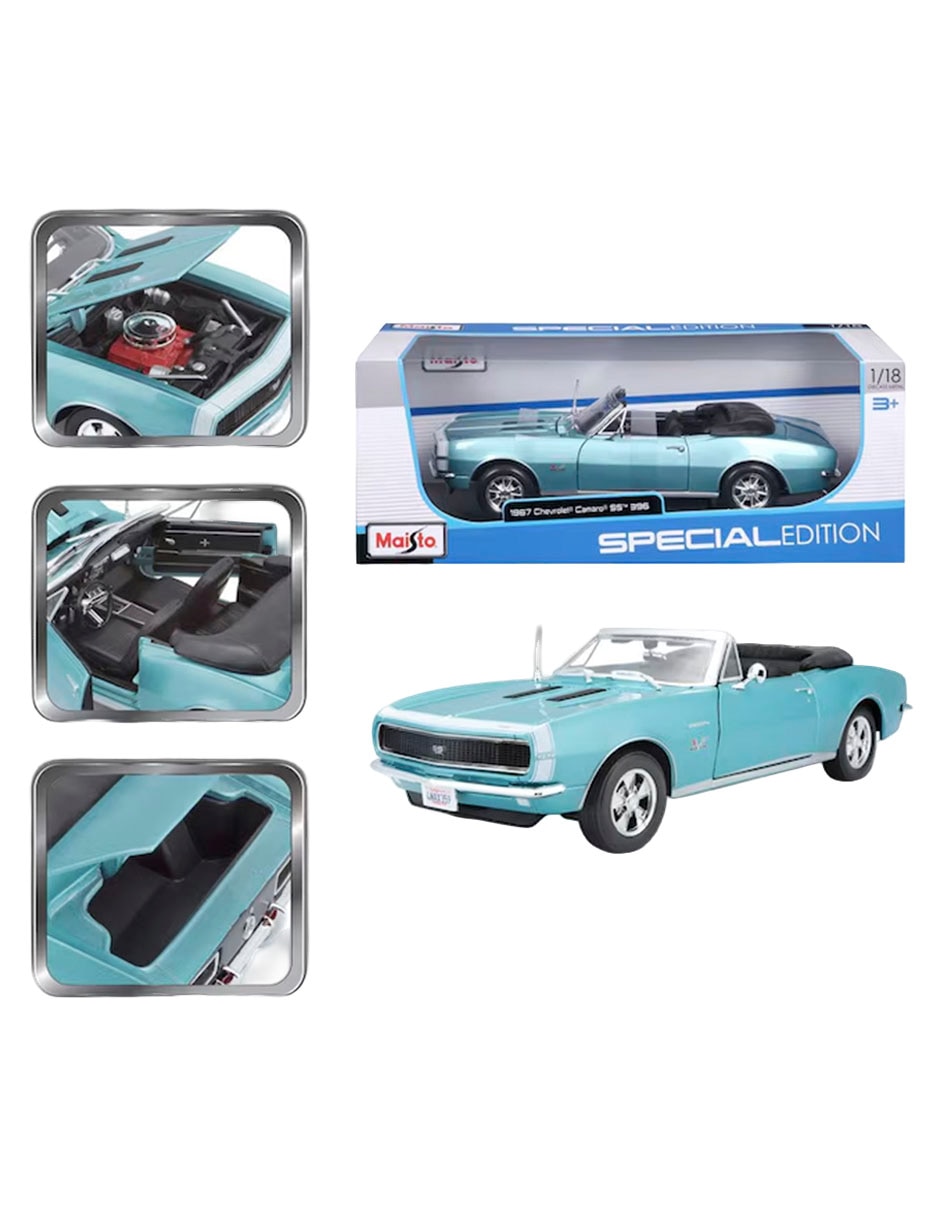 Vehículo a escala Maisto 1:18 1967 Chevrolet Camaro SS 396 Convertible