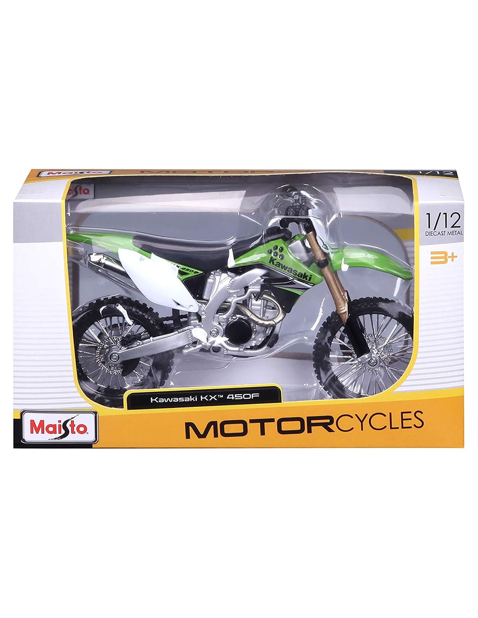 Vehículo a escala Maisto 1:12 Kawasaki KX 450F