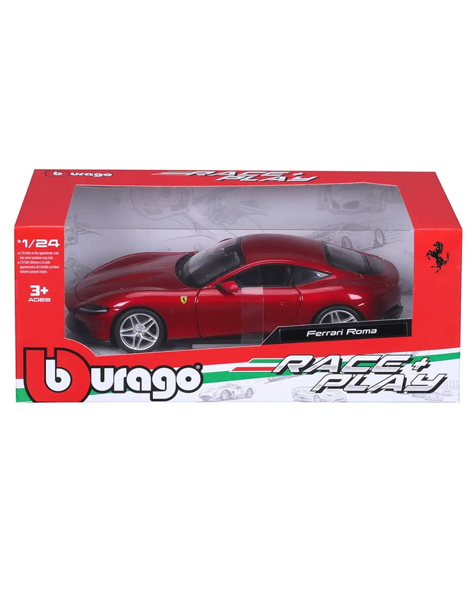 Vehículo a escala burago 1:24 ferrari roma 4