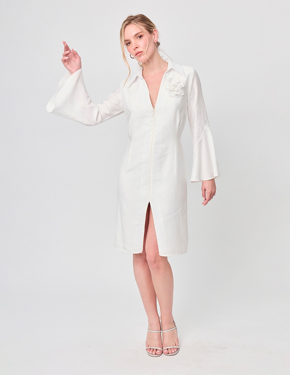 Vestido midi de fiesta Linea Pura Paixao para mujer