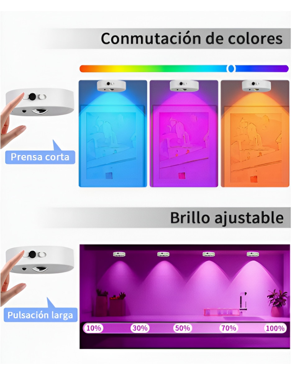 Lámpara de pared LED 4 piezas 4