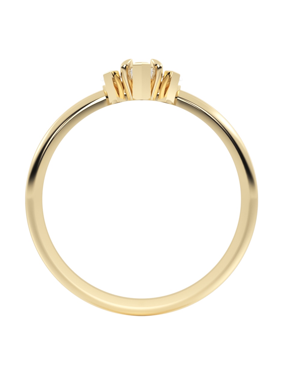 Anillo de compromiso de Oro 14 k ABBA JOYAS Sin Familia Zirconia