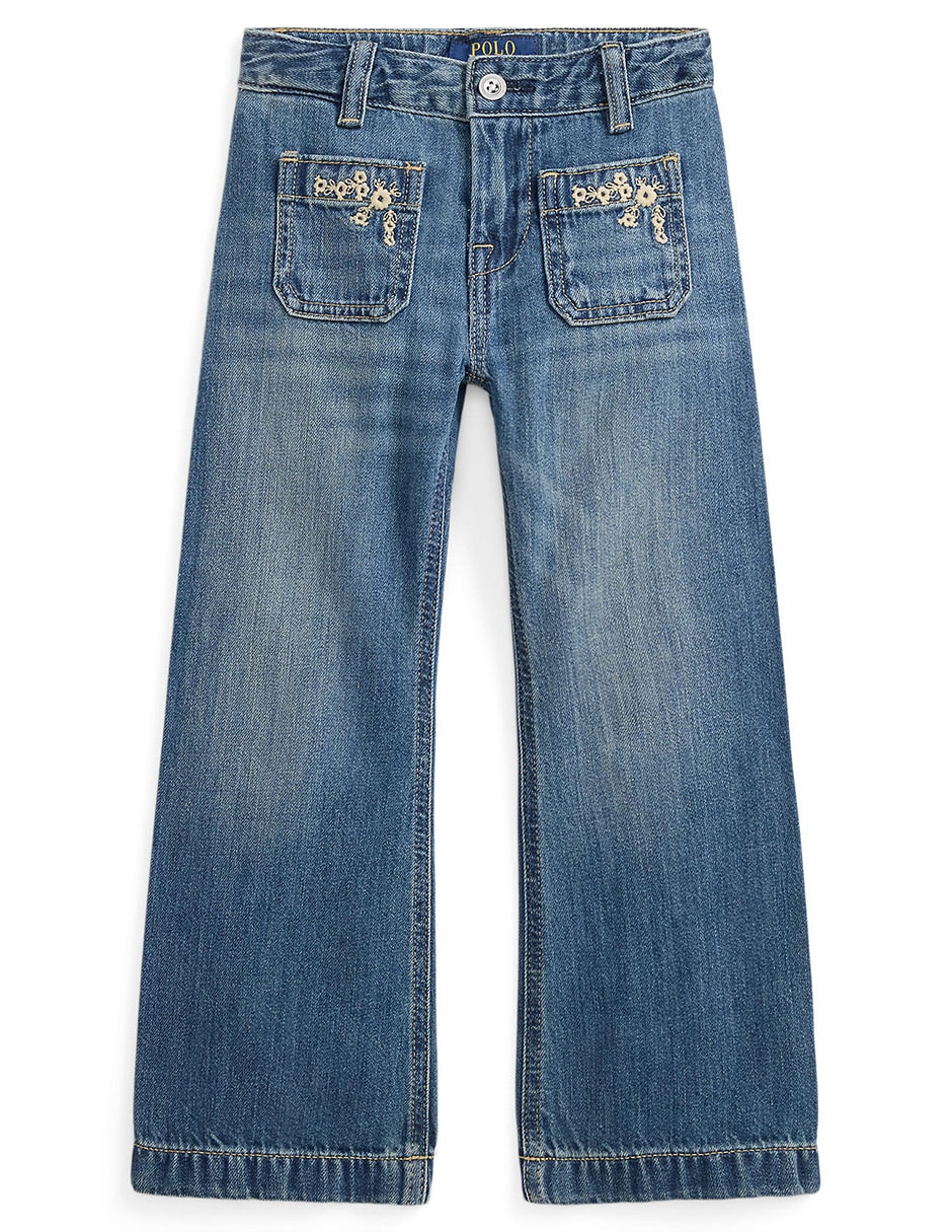 Jeans acampanado polo ralph lauren para niña