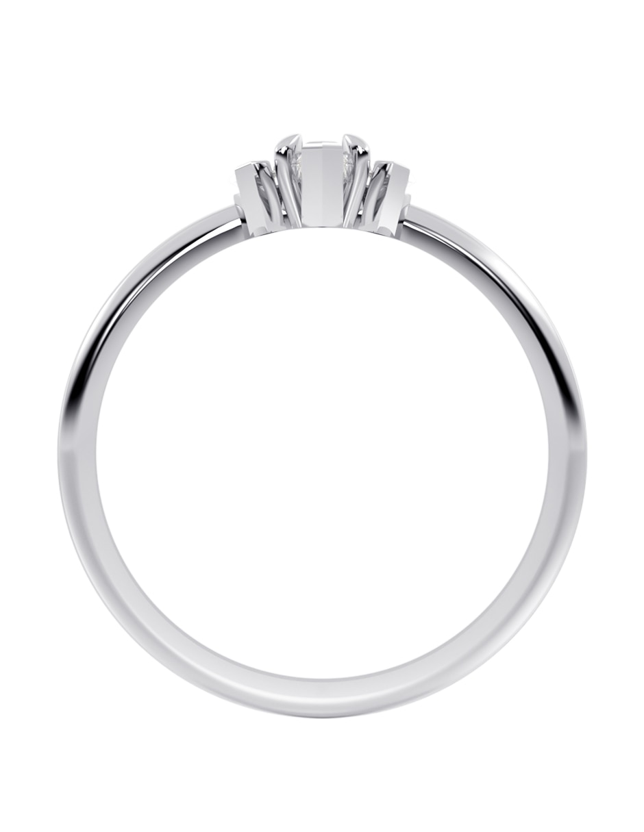 Anillo de compromiso de Oro 14 K zirconia 5