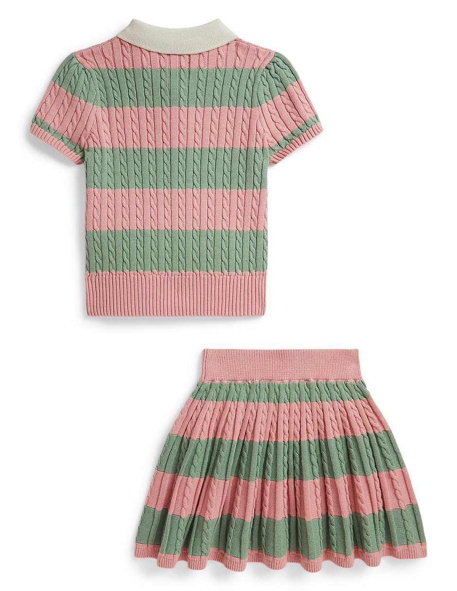 Conjunto Polo Ralph Lauren de algodón para niña