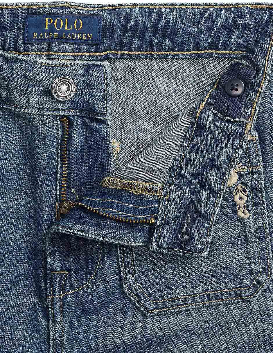 Jeans straight deslavado para niña 3