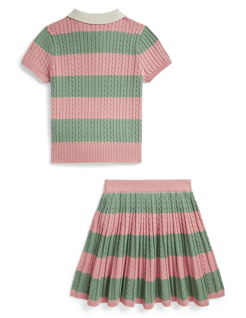 Conjunto Polo Ralph Lauren de algodón para niña