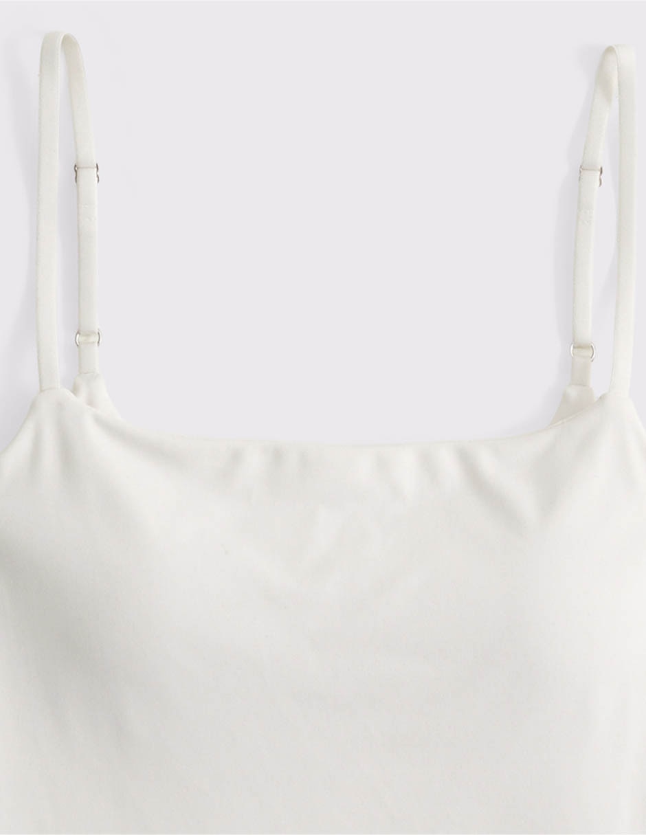 Top cuello sin cuello escote cuadrado tirante ajustable 2