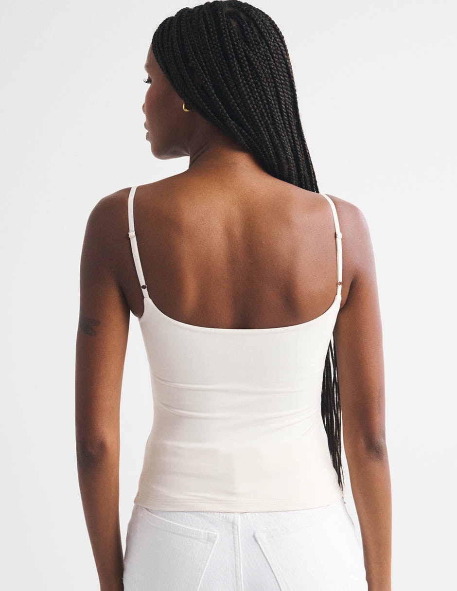 Top cuello sin cuello escote cuadrado tirante ajustable 4