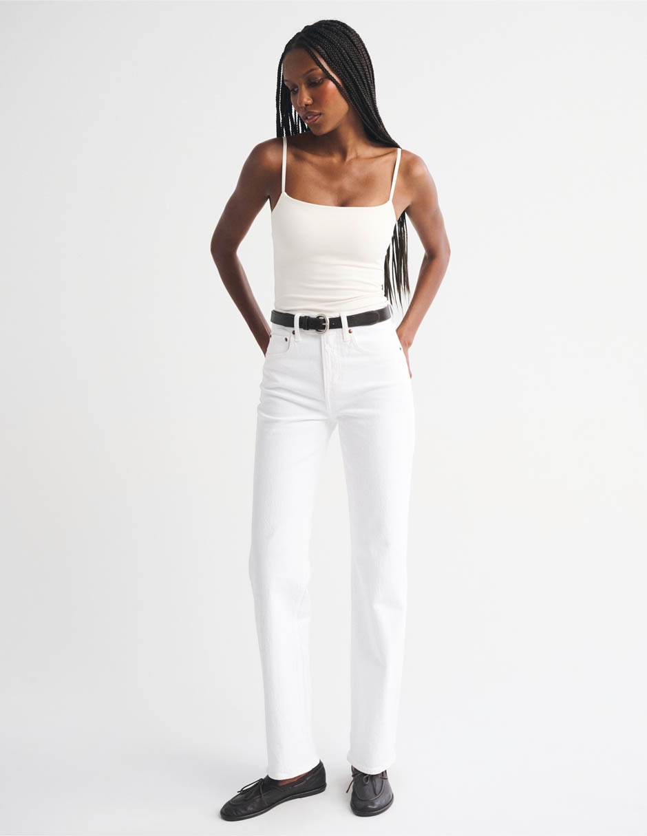 Top cuello sin cuello escote cuadrado tirante ajustable 8