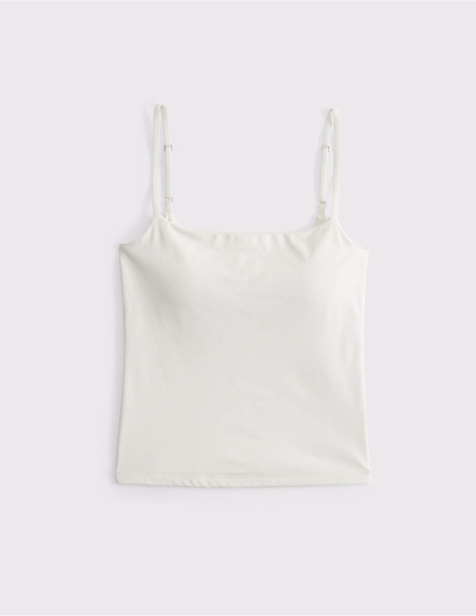 Top cuello sin cuello escote cuadrado tirante ajustable
