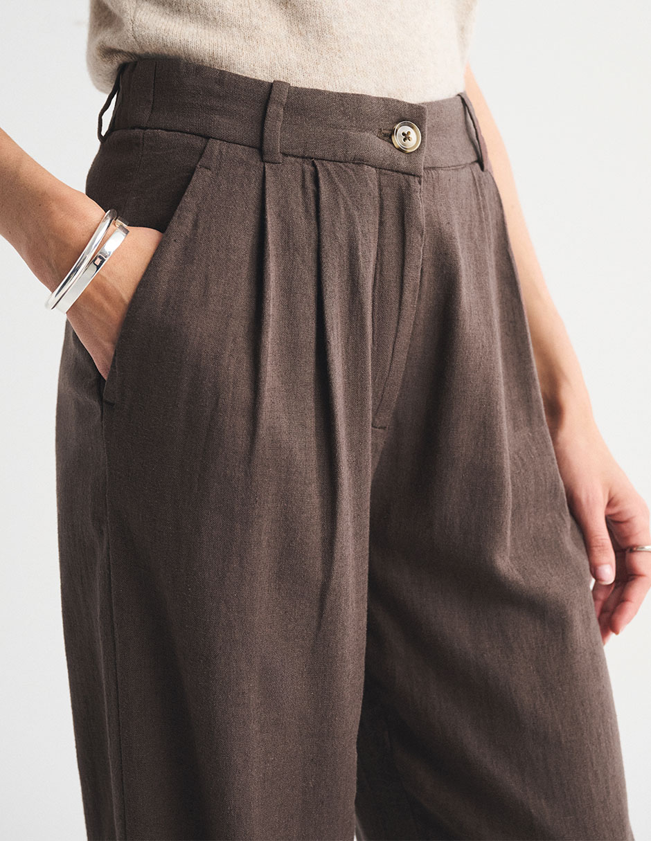 Pantalón regular wide leg para mujer 4