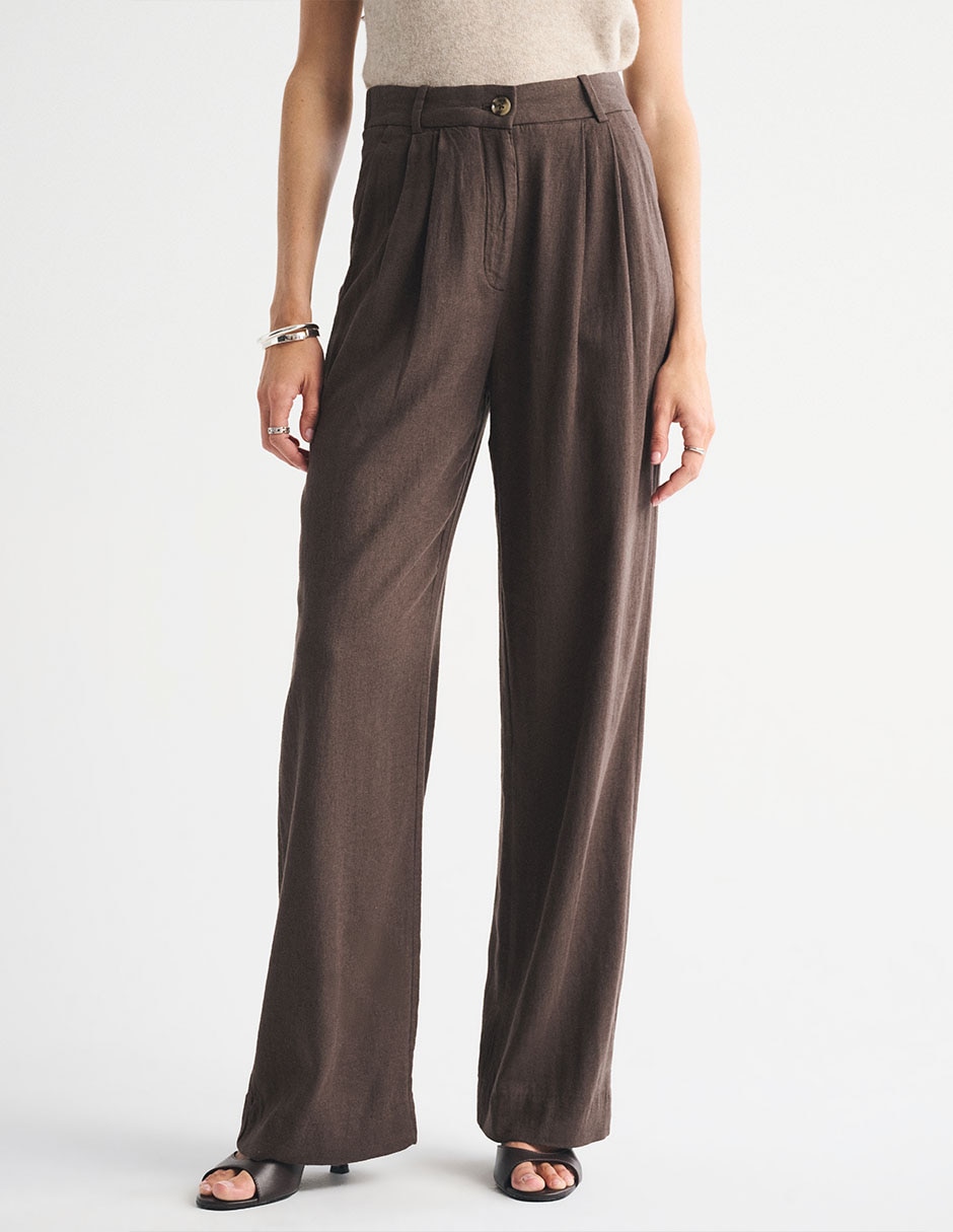Pantalón regular wide leg para mujer 5