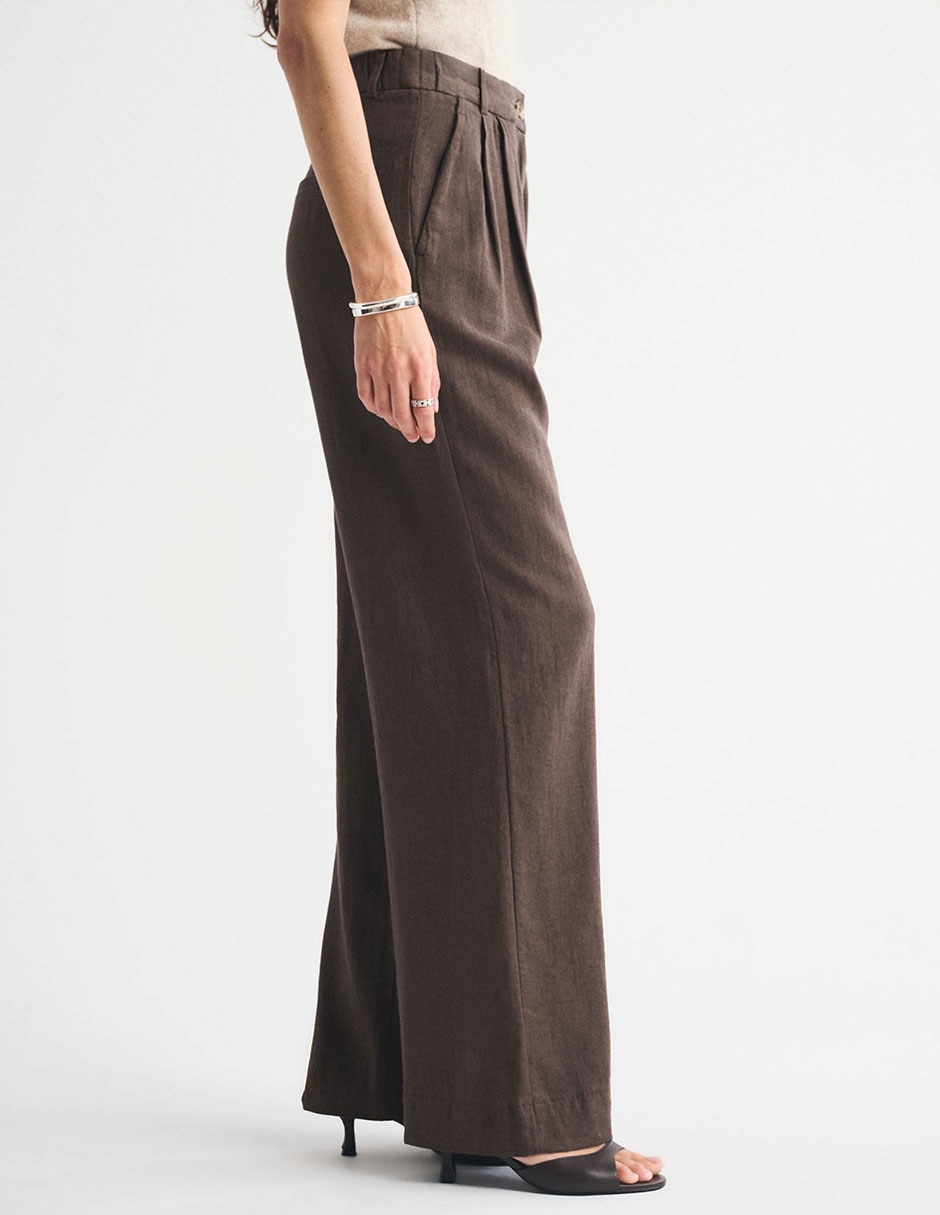 Pantalón regular wide leg para mujer 2
