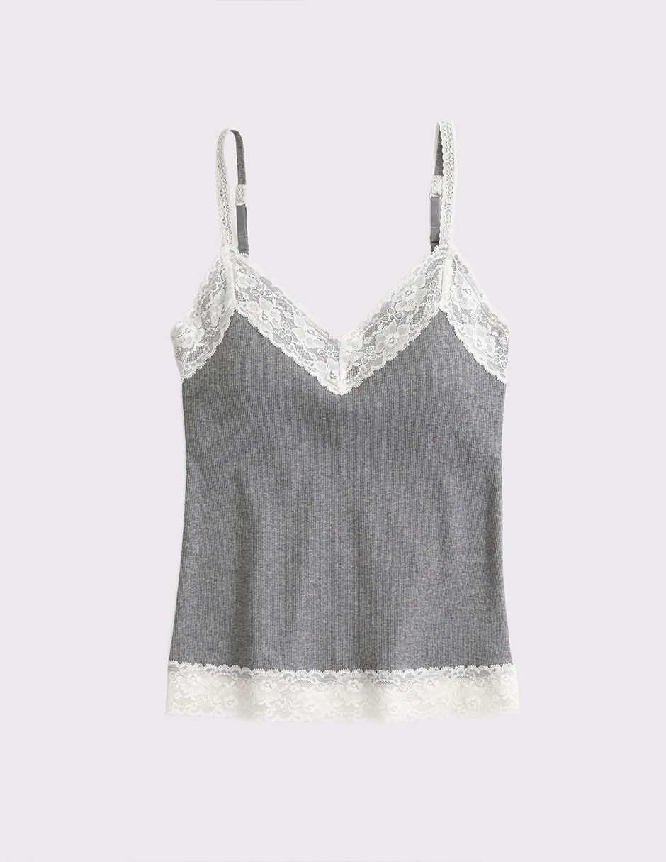 Top cuello v escote v tirante ajustable