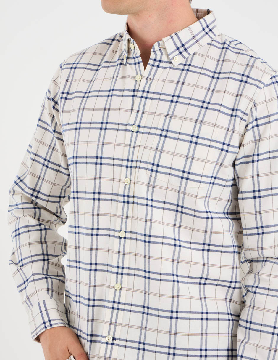Camisa casual de algodón manga larga para hombre 4