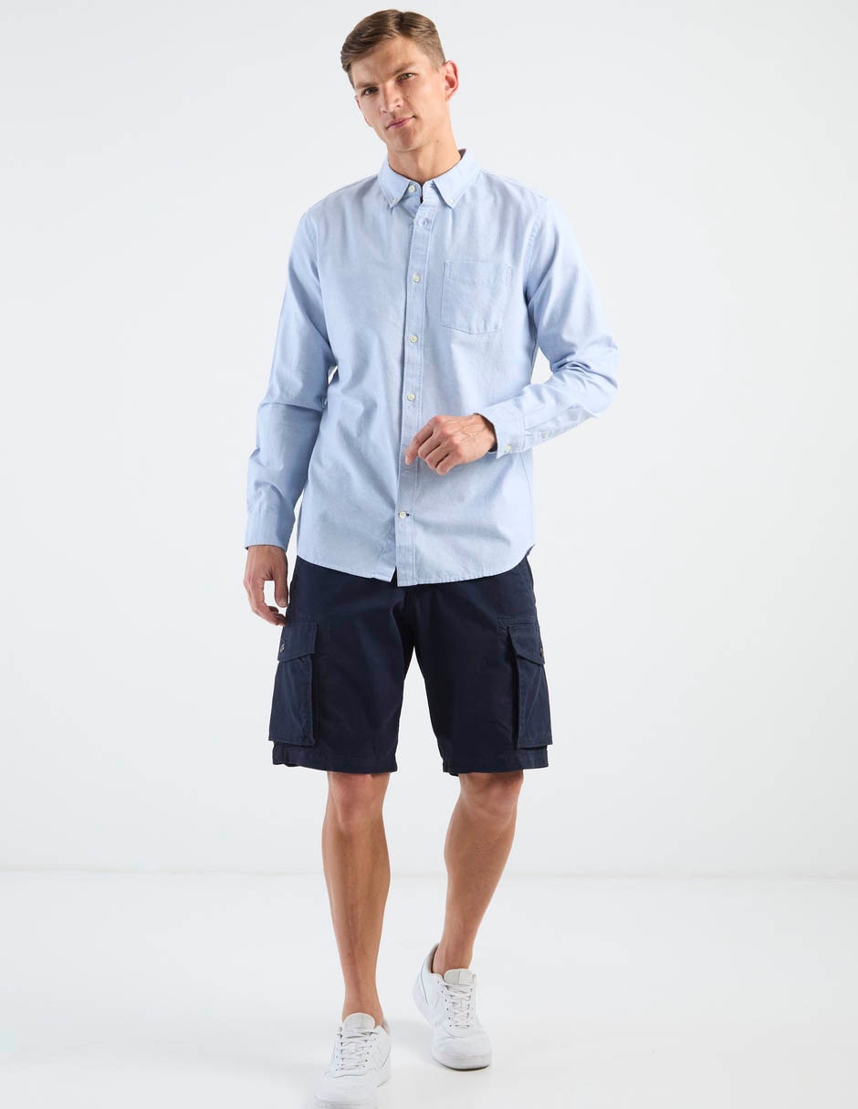 Camisa casual de algodón manga larga para hombre 4