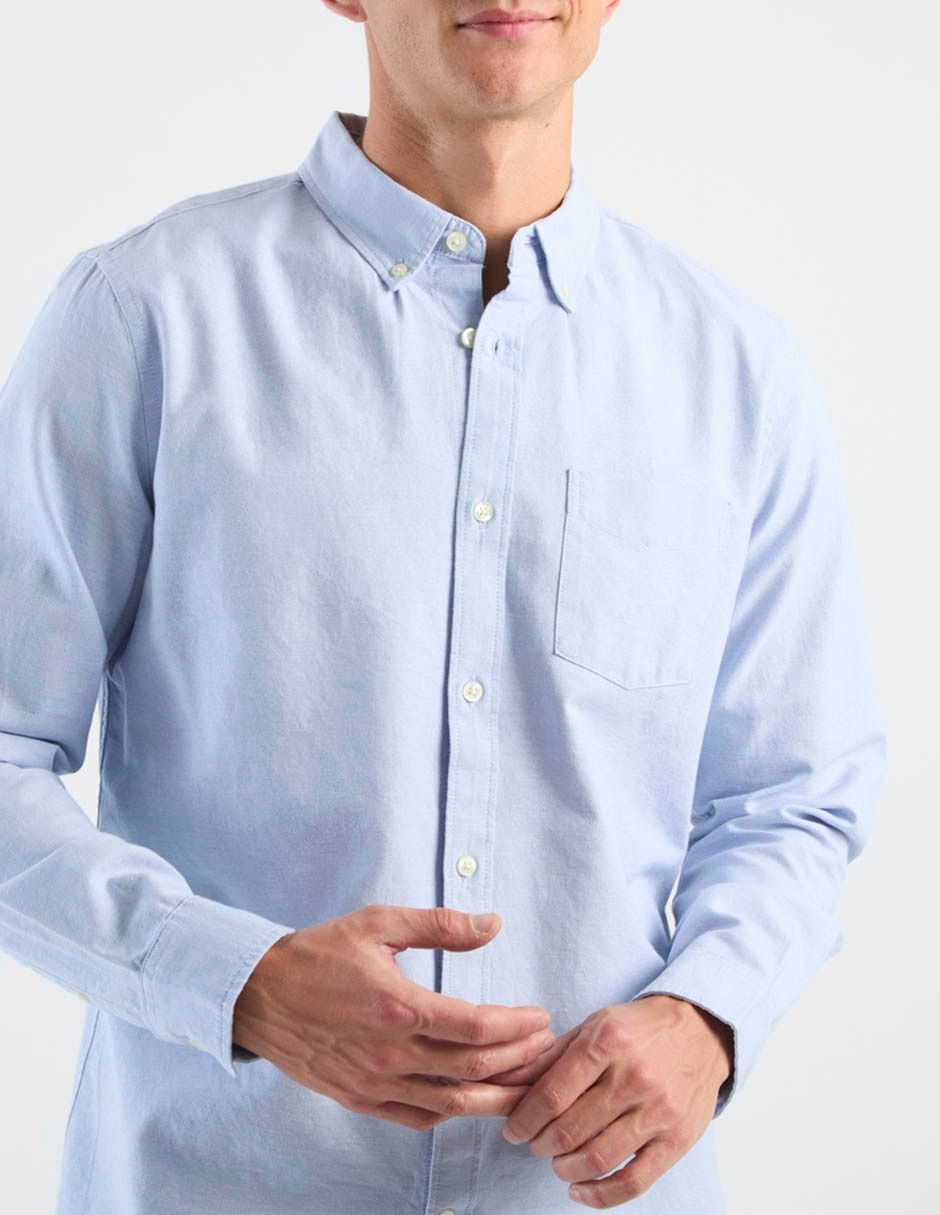 Camisa casual de algodón manga larga para hombre 3