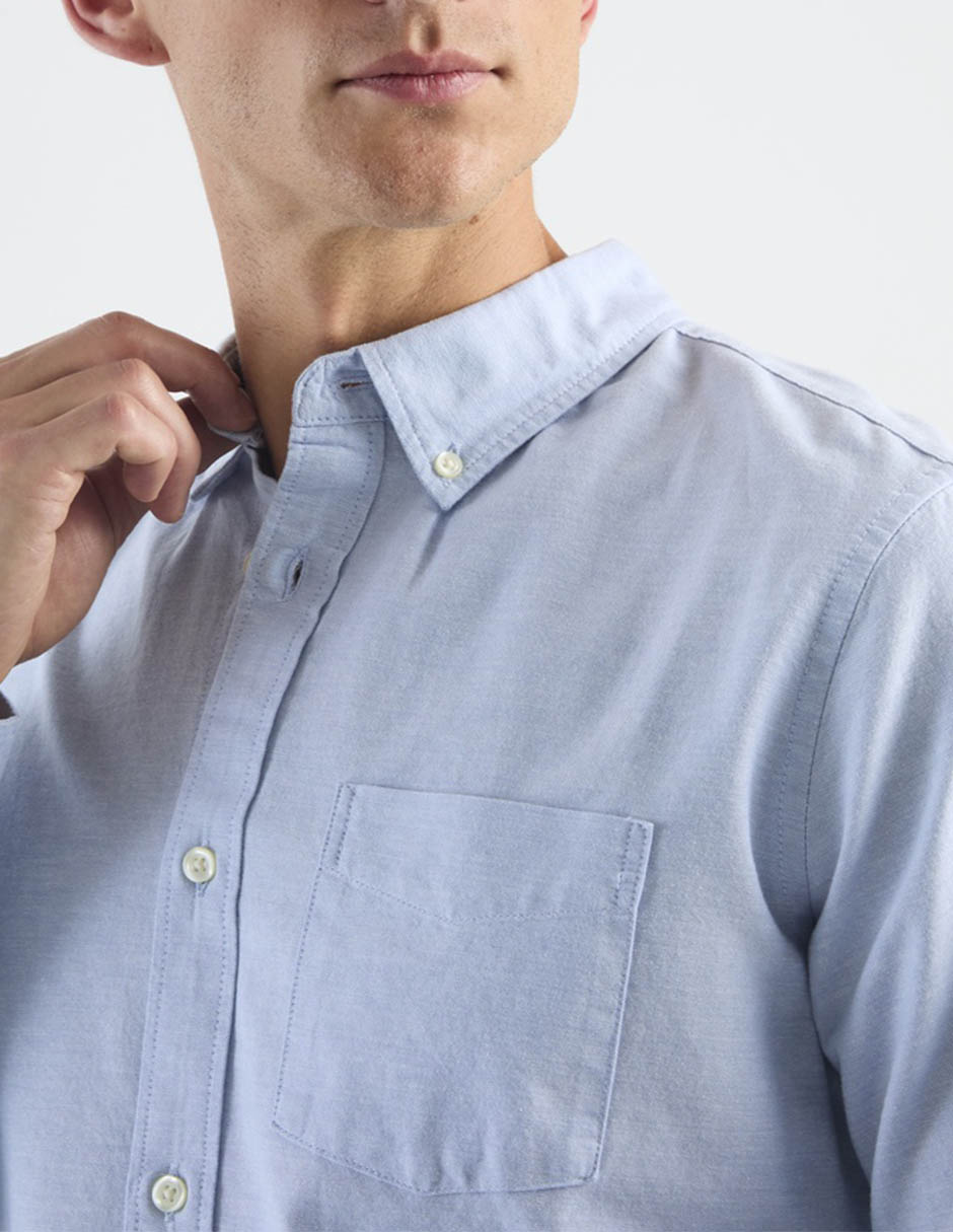 Camisa casual de algodón manga larga para hombre 2