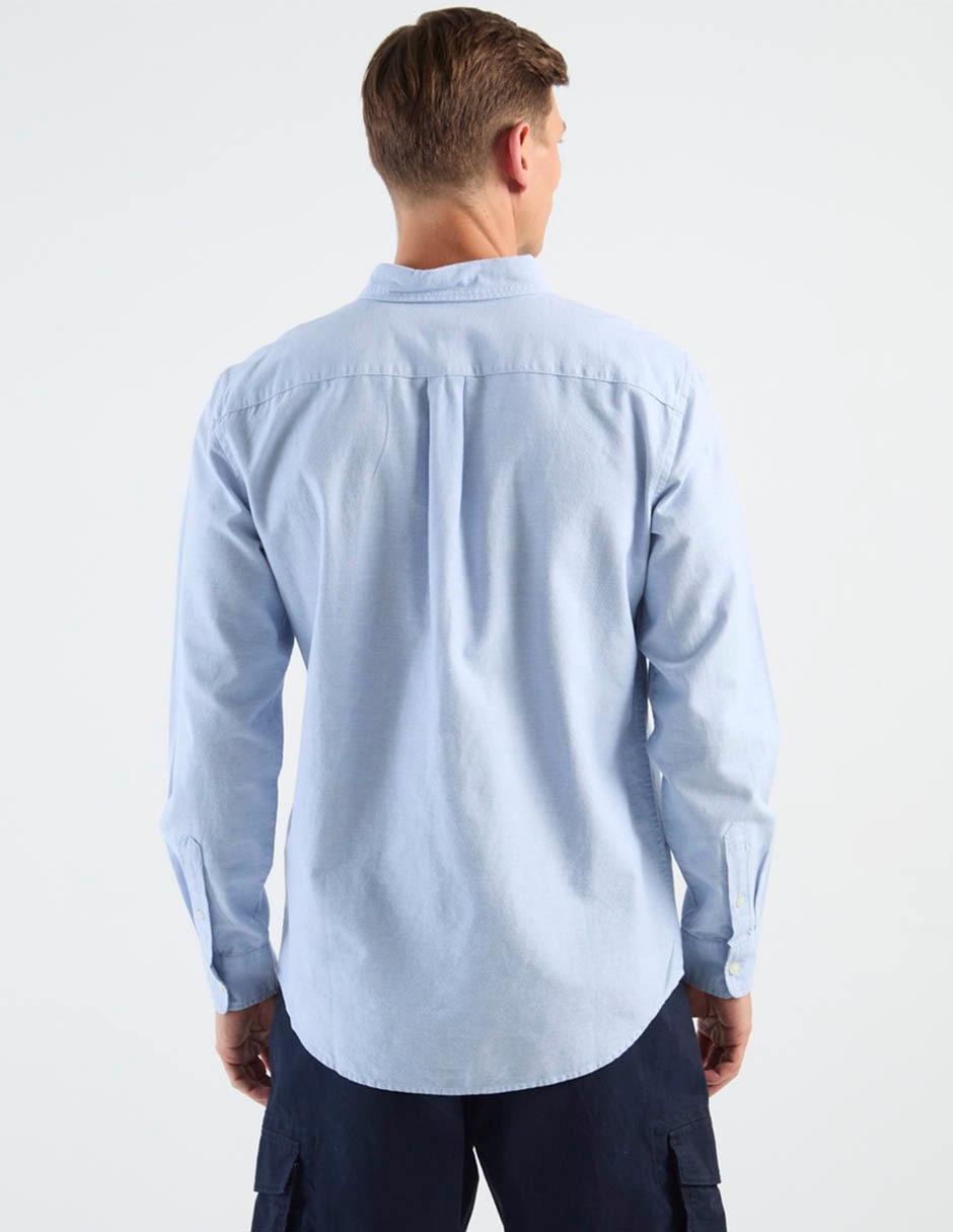 Camisa casual de algodón manga larga para hombre 6