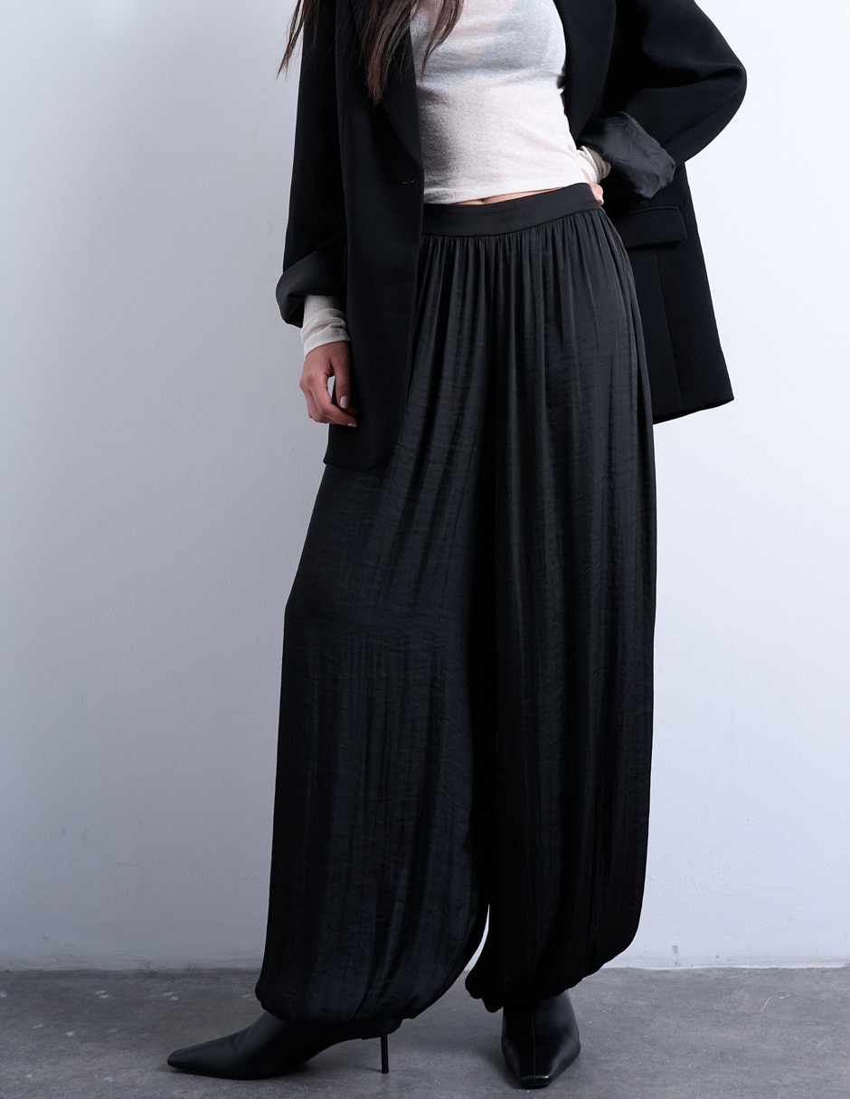 Pants amplio con el‡stico para mujer