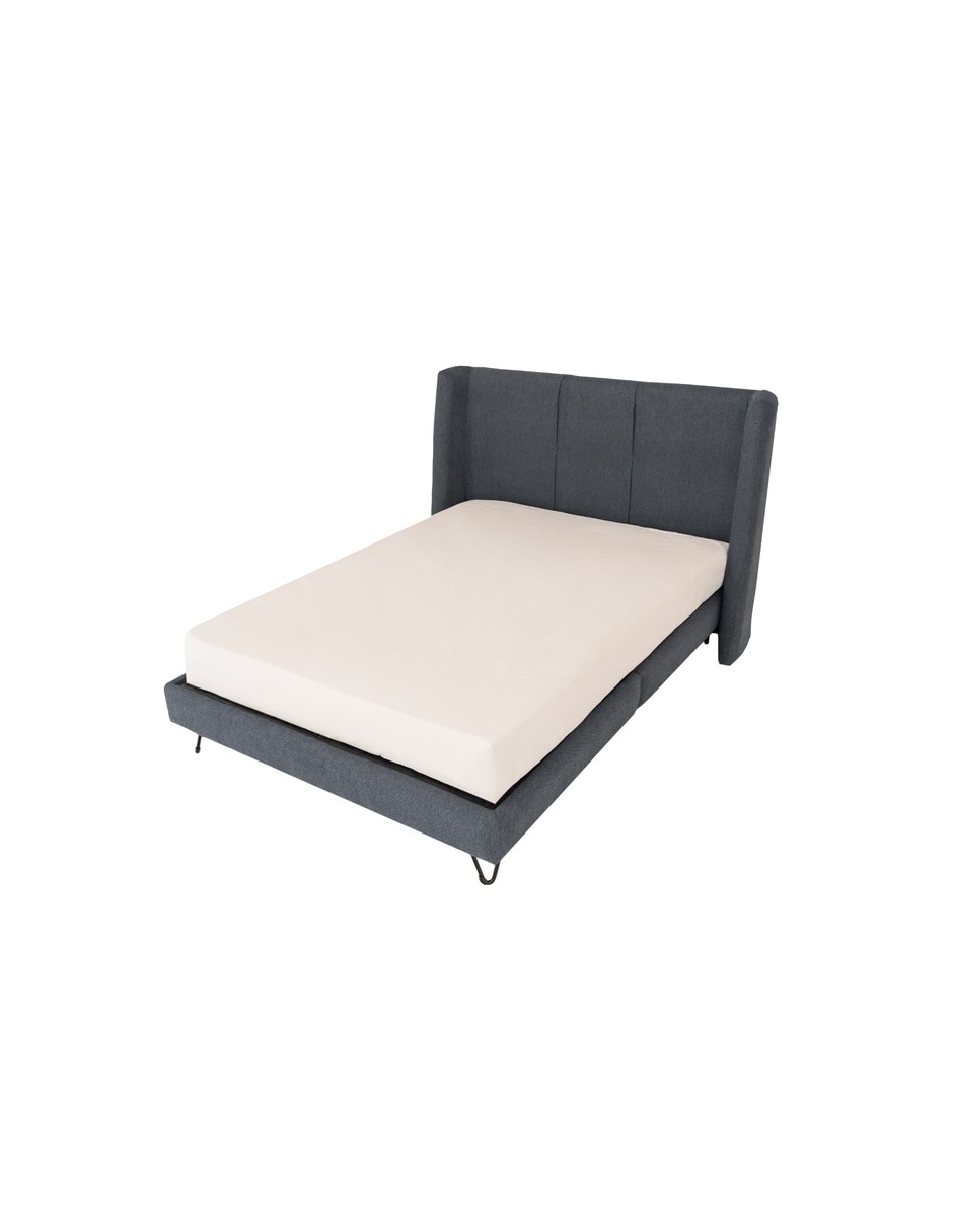 Cama Hampton de madera pino matrimonial 2