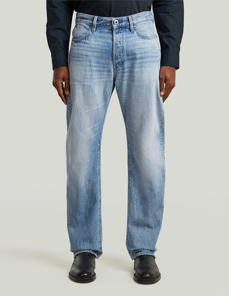 Jeans straight deslavado para hombre
