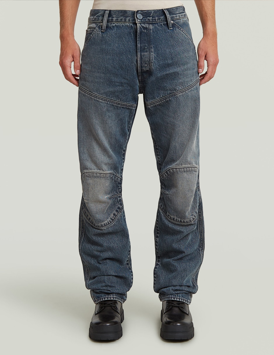 Jeans straight deslavado para hombre