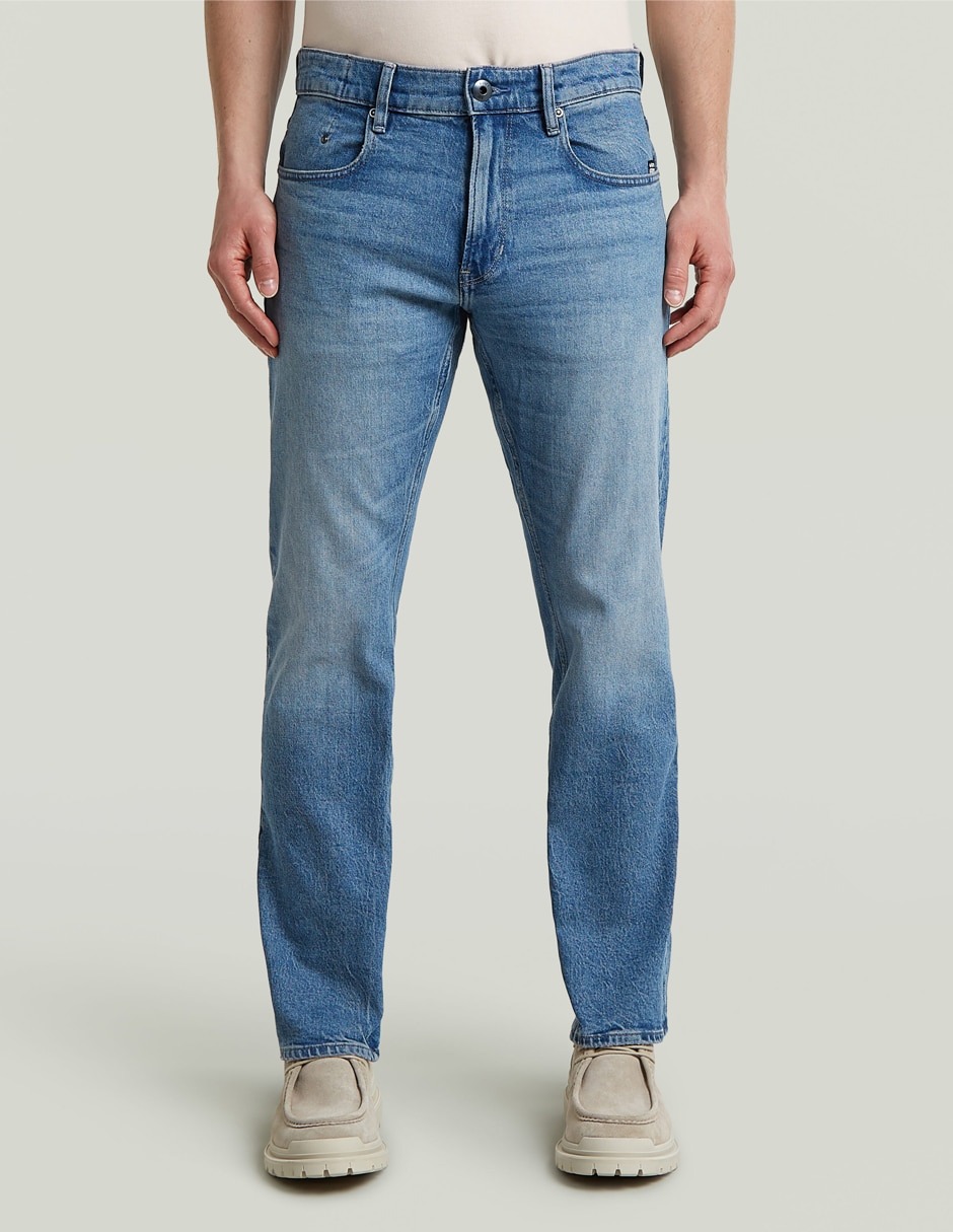 Jeans straight deslavado para hombre