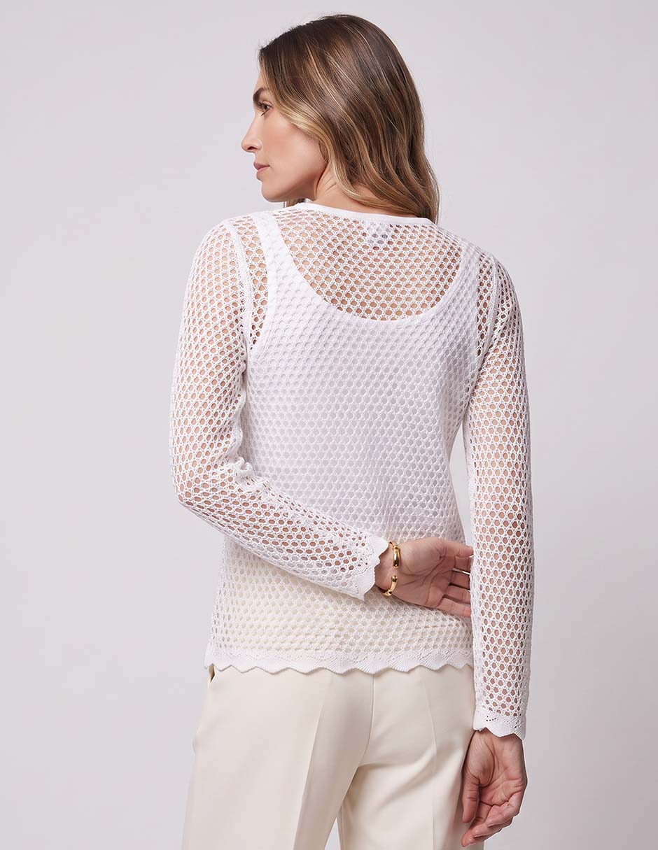 Suéter cuello redondo para mujer 2