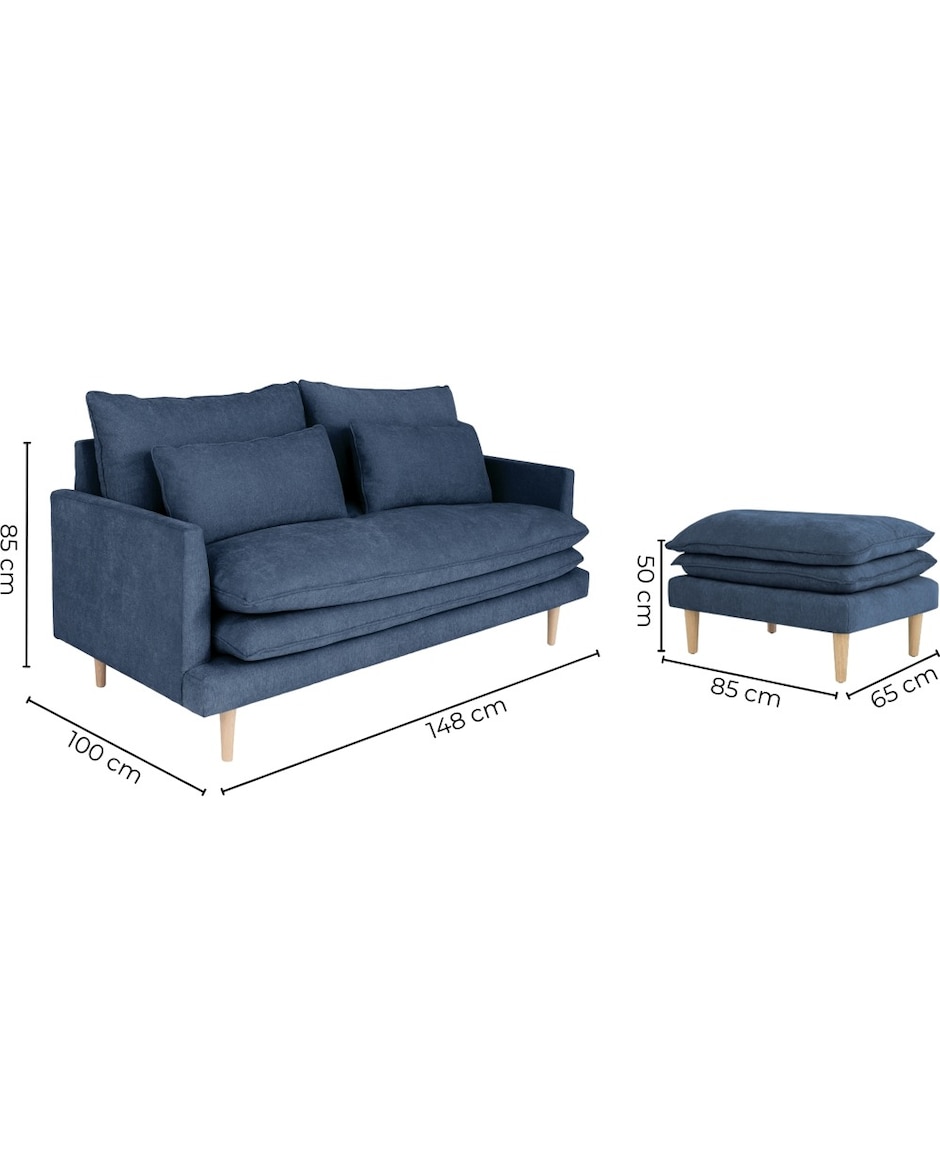 Set sala Eula Sochic de tela