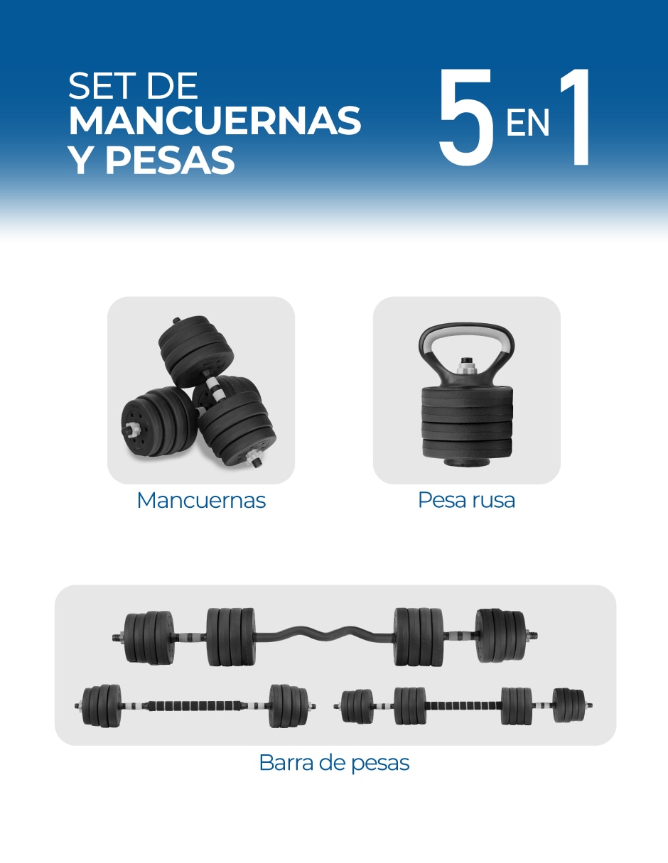 Set mancuernas de peso variable 27 piezas 3