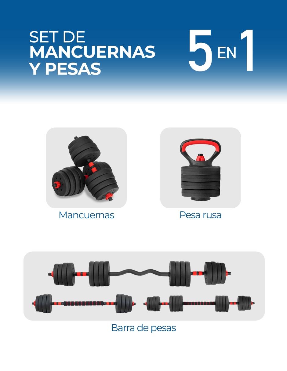 Set mancuernas de peso variable Altera 27 piezas