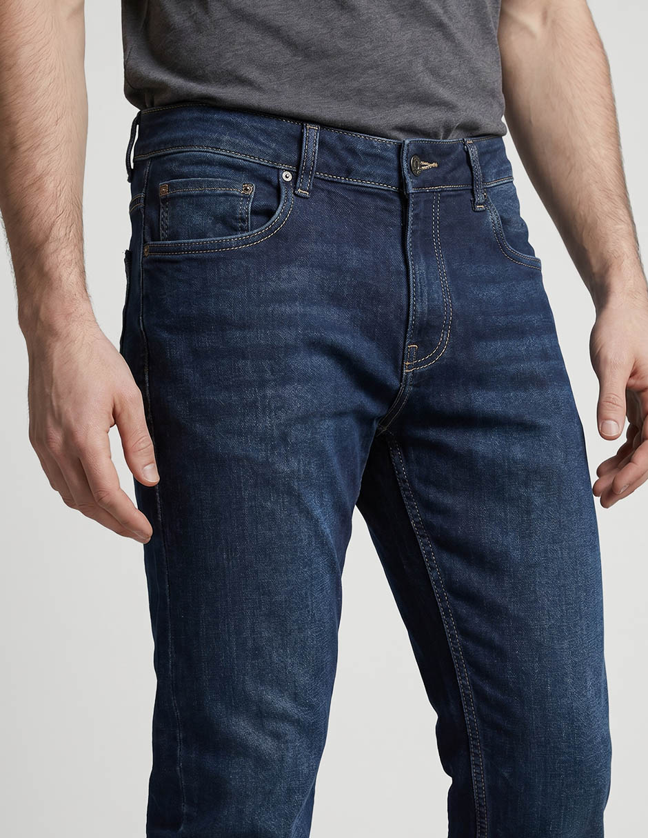 Jeans slim lavado medio para hombre 3
