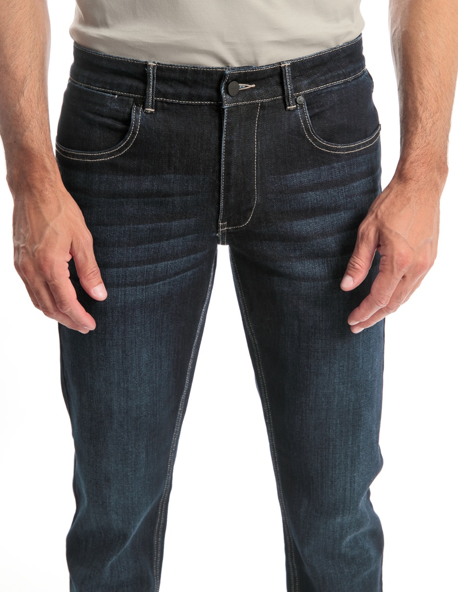 Jeans slim lavado medio para hombre 4