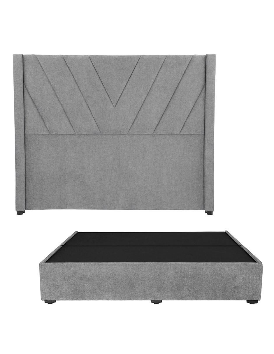 Cama aurora base de madera y tela Cama aurora base de madera y tela