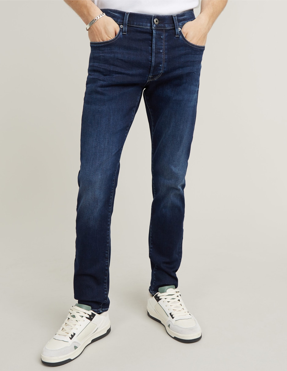 Jeans slim deslavado para hombre