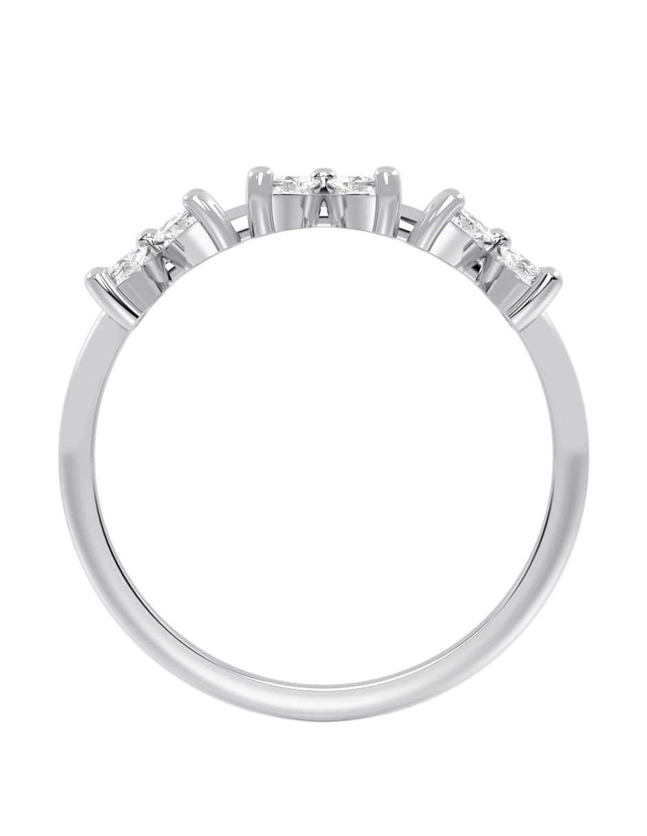 Anillo de flor 14 k de oro zirconia brillante 3