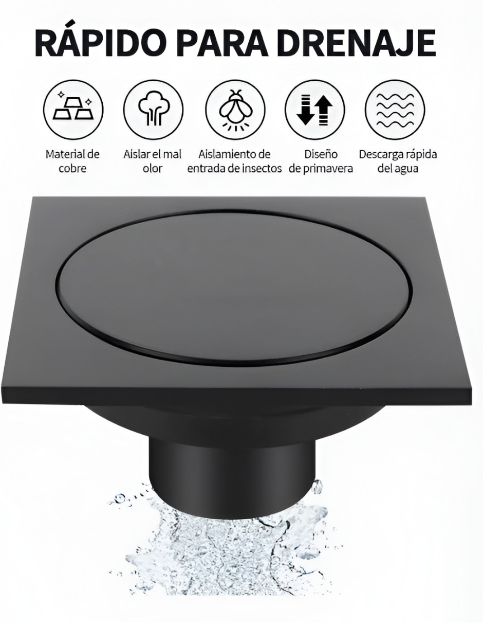 Tapa para coladera de Baño de Acrílico 2