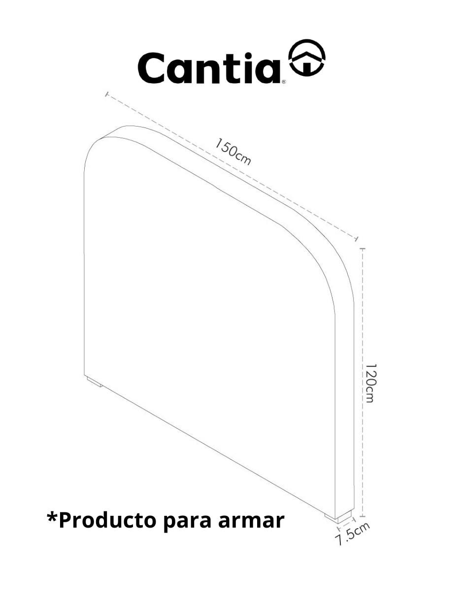 Cabecera Zempoala de madera y tela 5