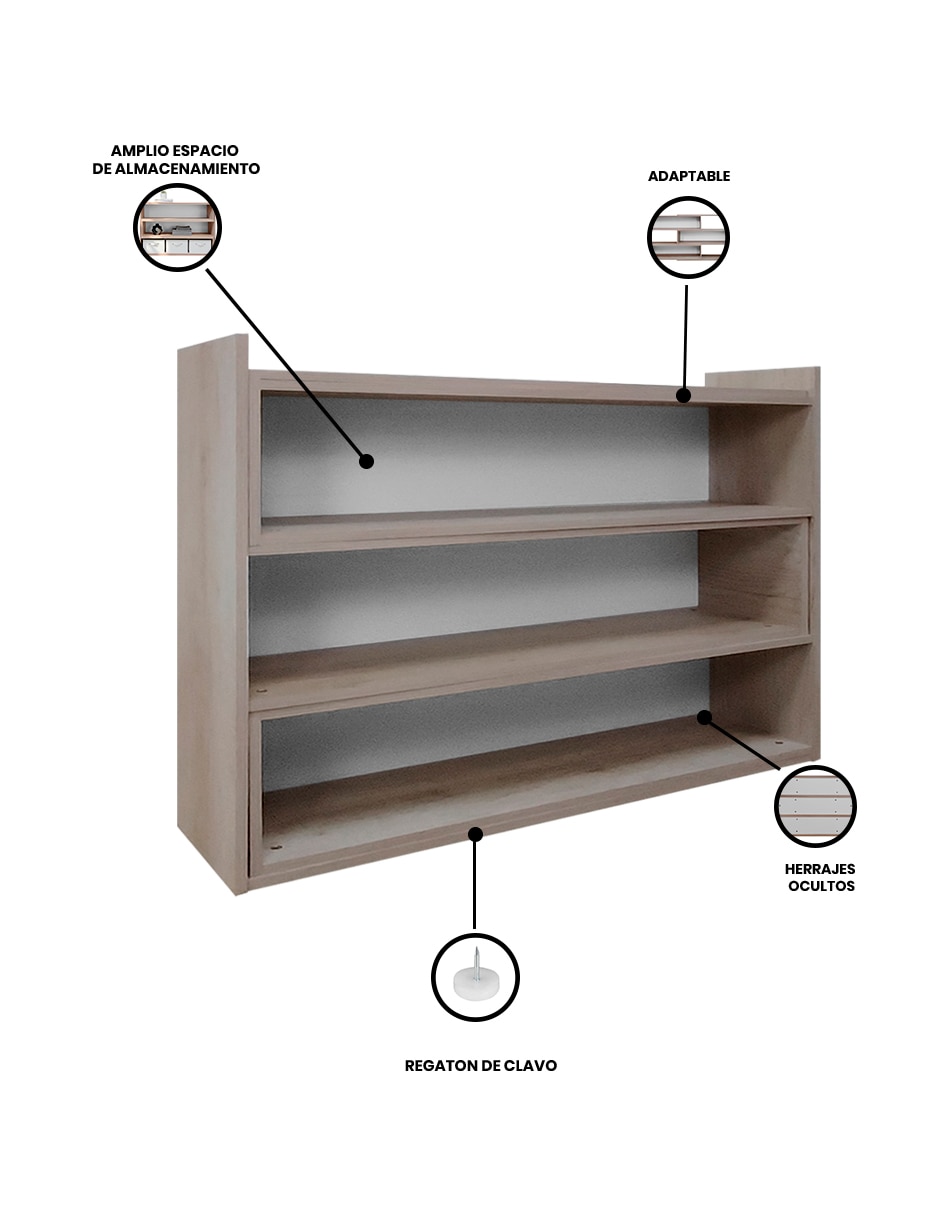 Librero armable Idara Decomobil de MDF