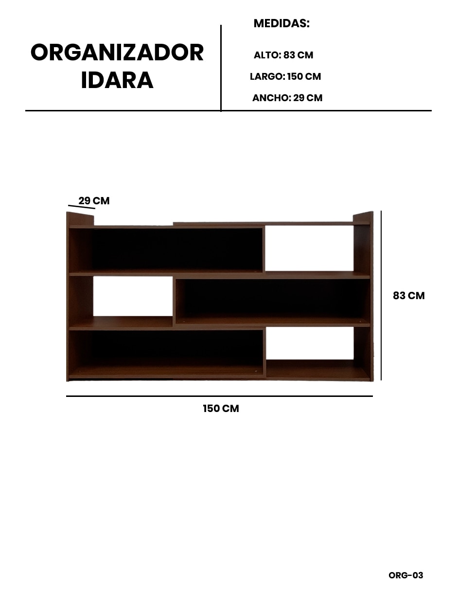 Librero armable Idara de MDF 2