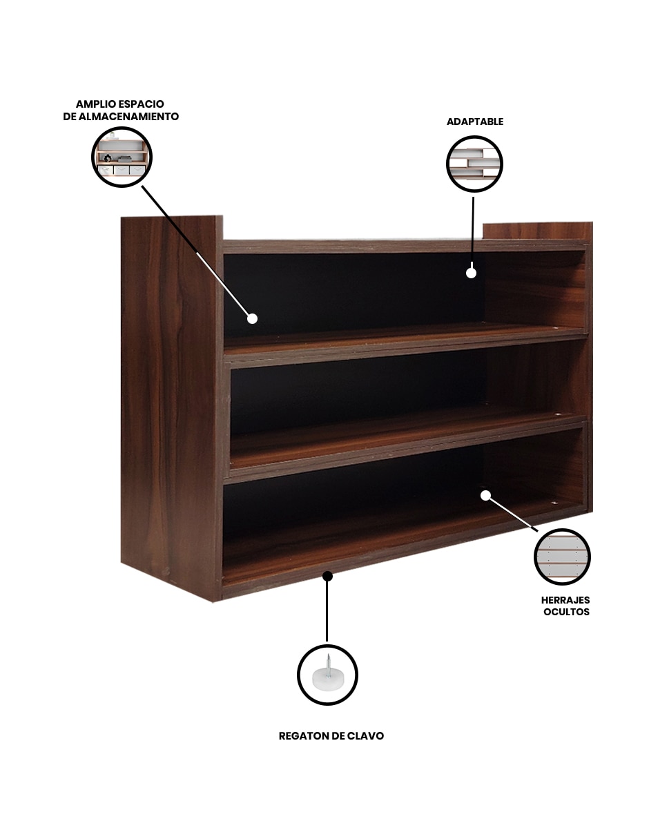 Librero armable Idara de MDF 4