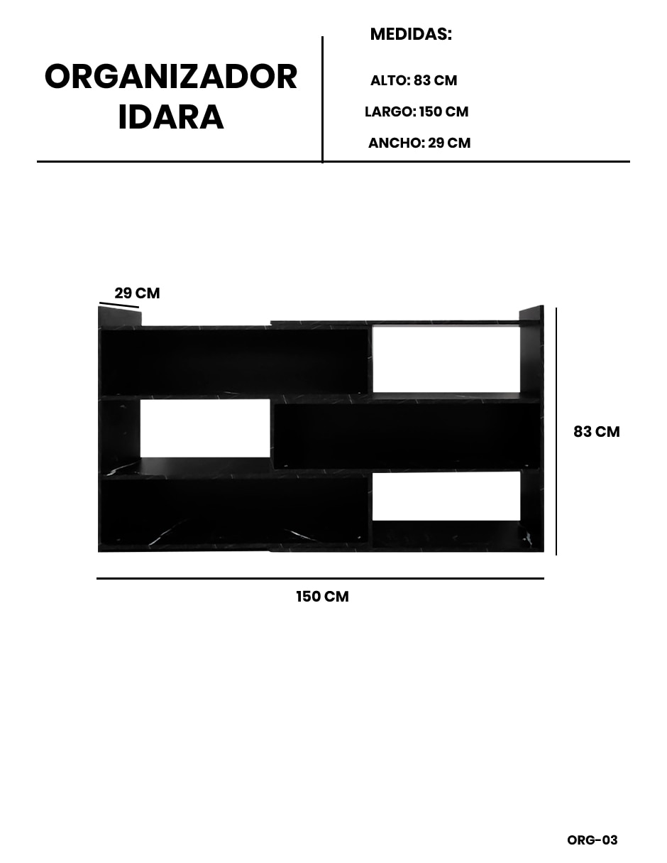 Librero armable Idara de MDF 9