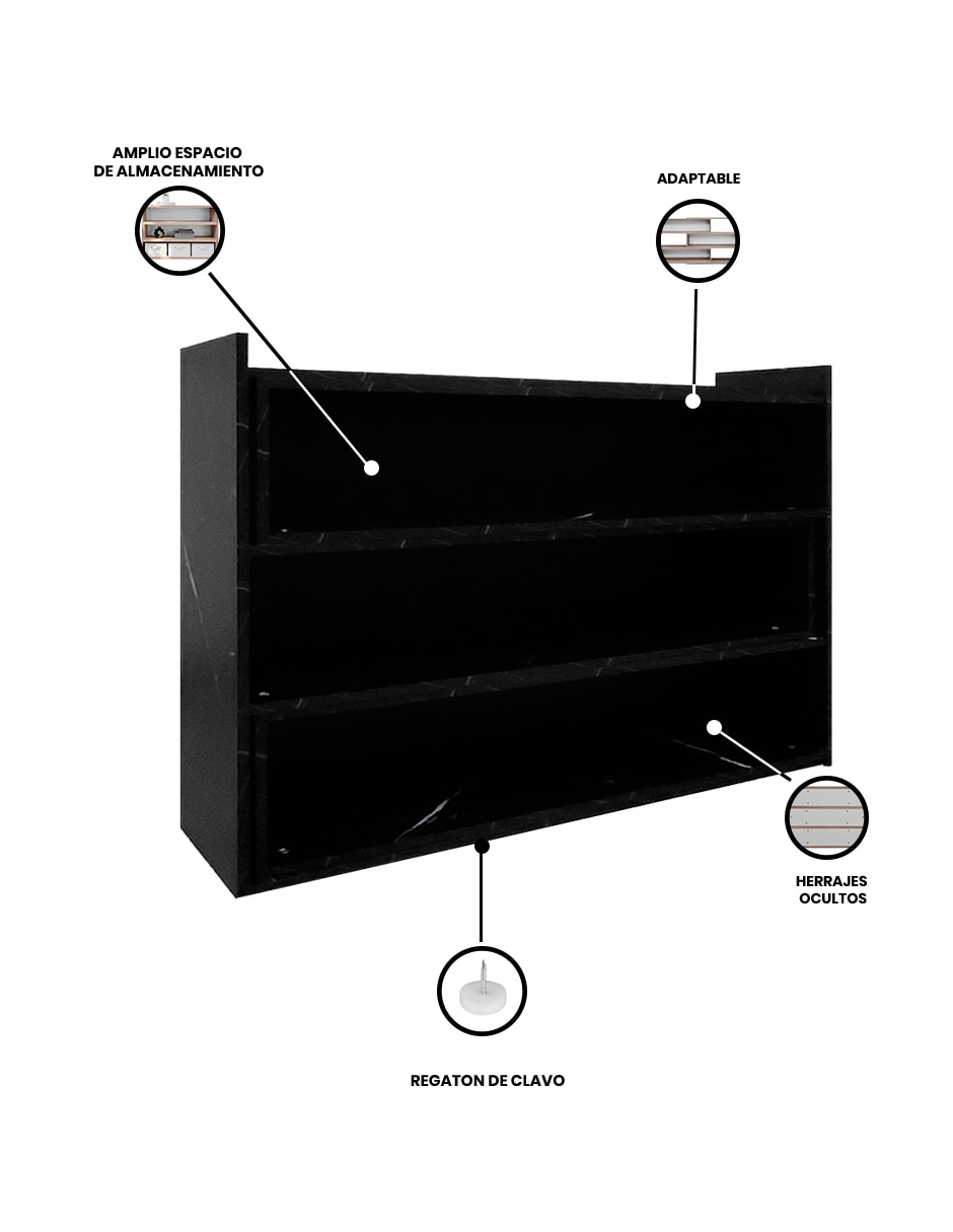Librero armable Idara de MDF 3